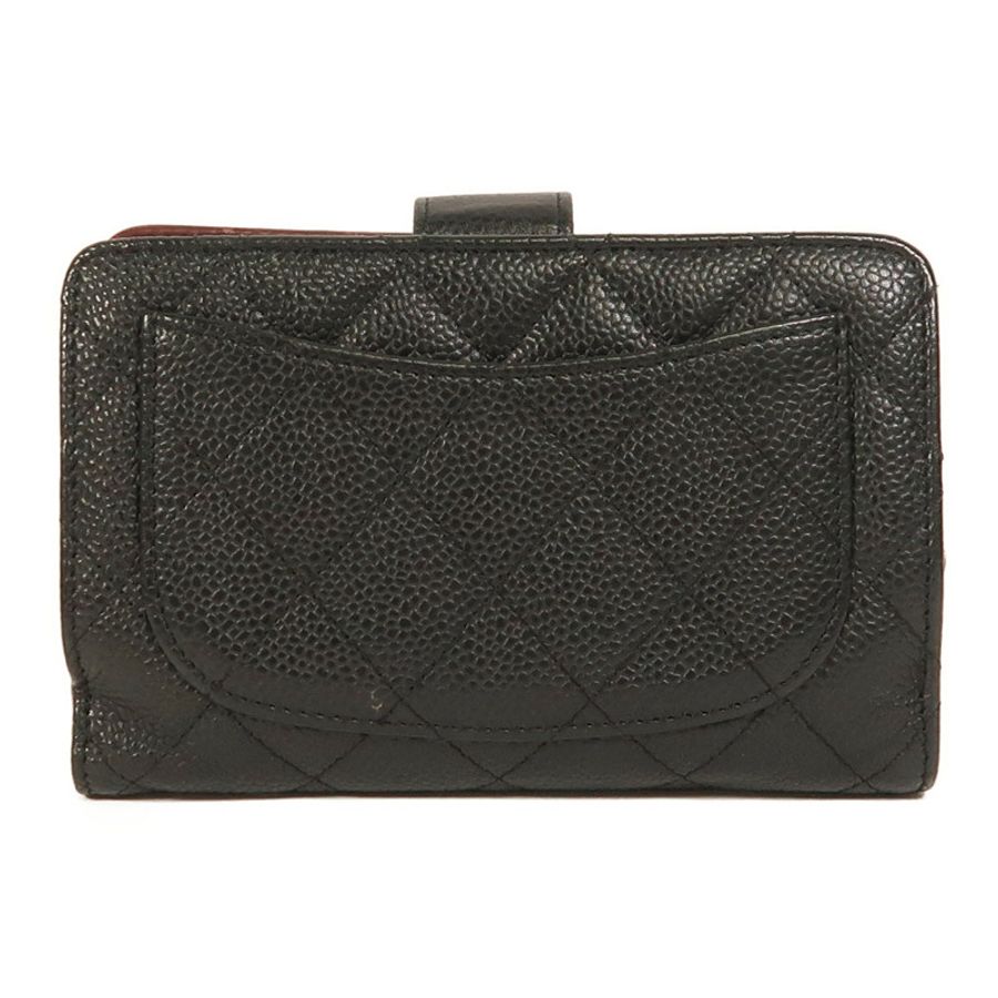 CHANEL 牛皮皮革Wallet金扣錢包-1
