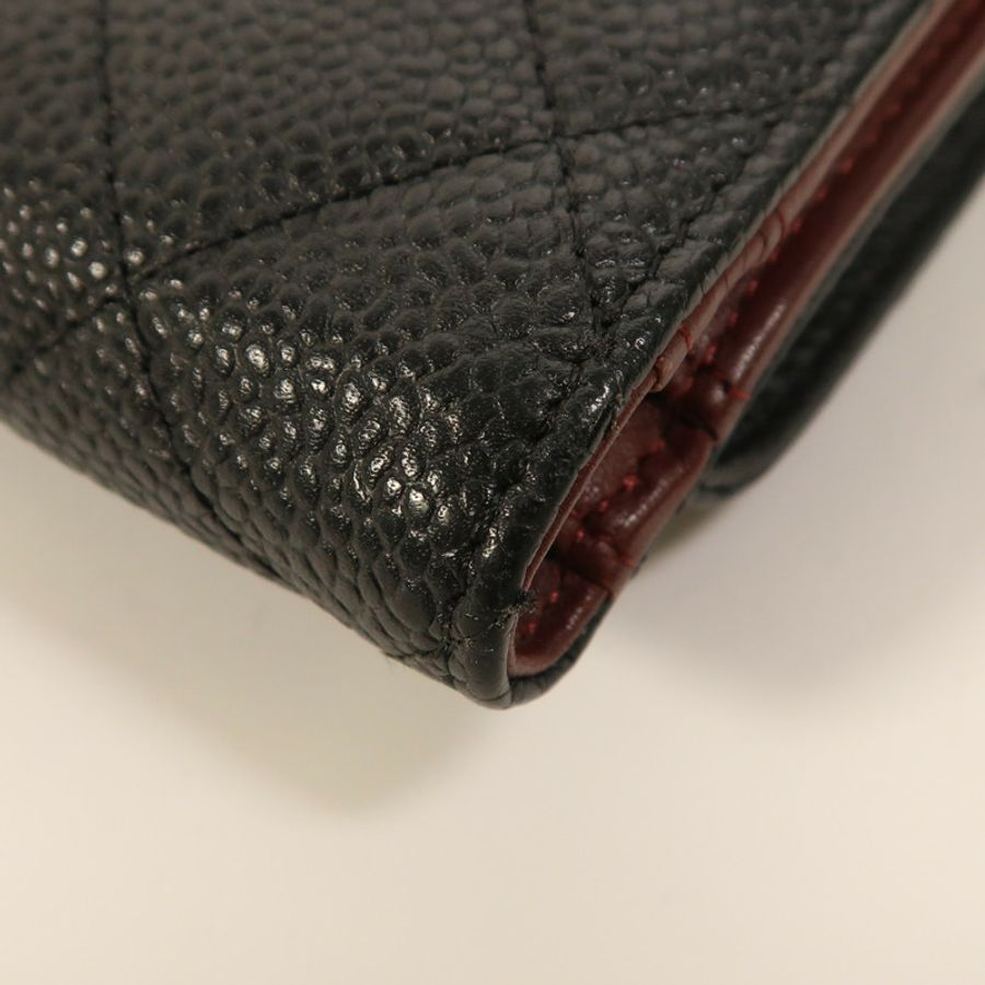 CHANEL 牛皮皮革Wallet金扣錢包-10