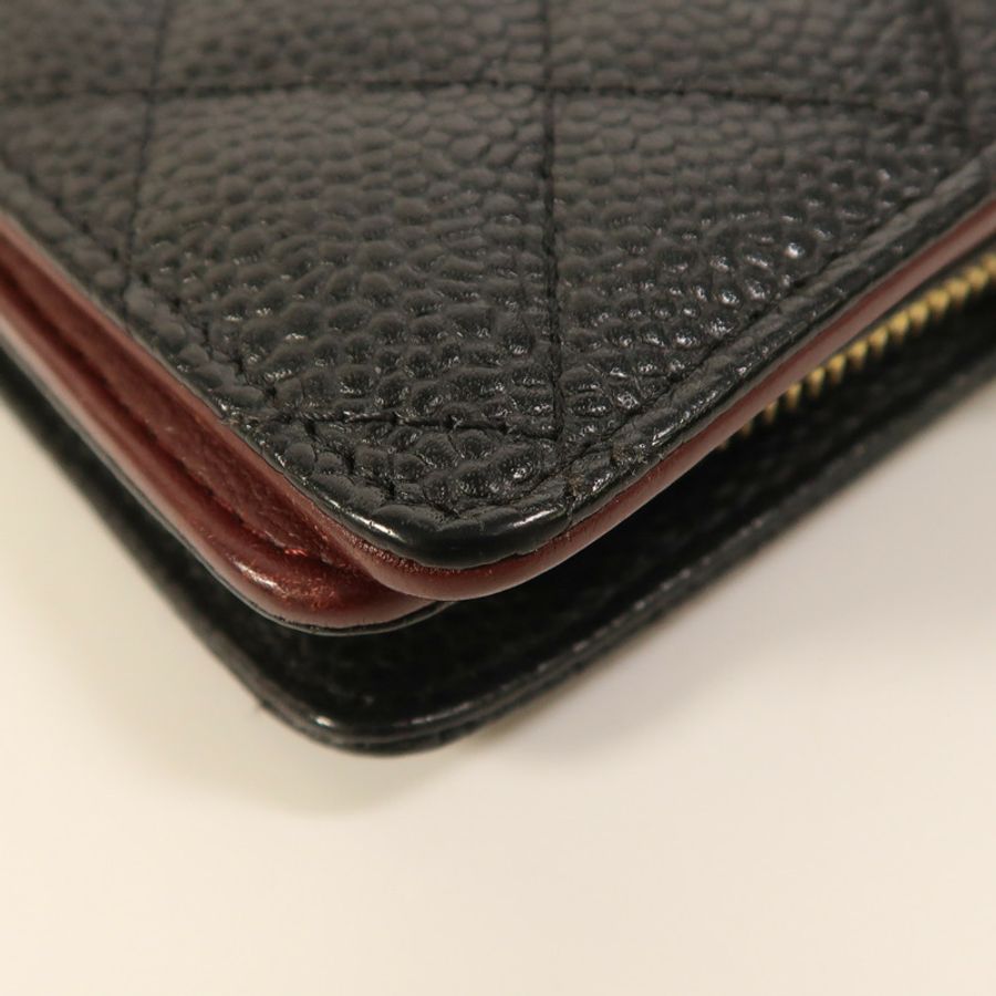 CHANEL 牛皮皮革Wallet金扣錢包-13