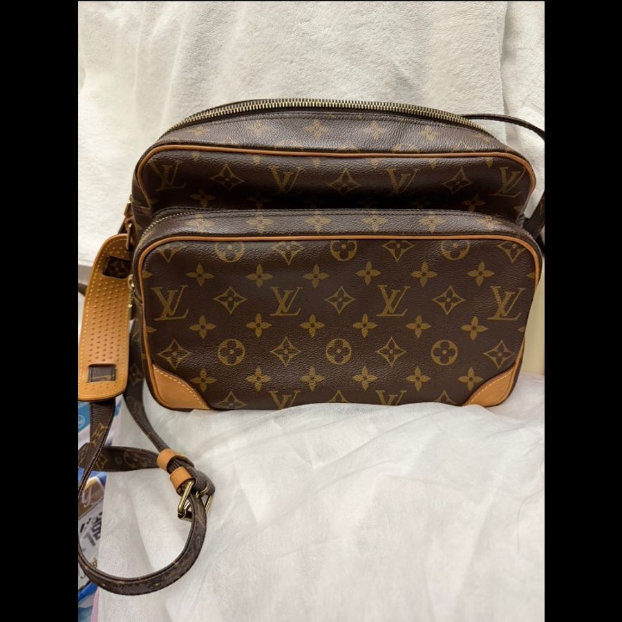 LOUIS VUITTON傳統老花M45244側斜背包記者包-5