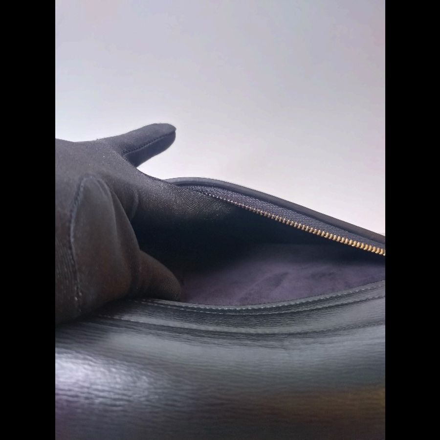 Celine 黑皮金釦兩用包 鞦韆包 28-17