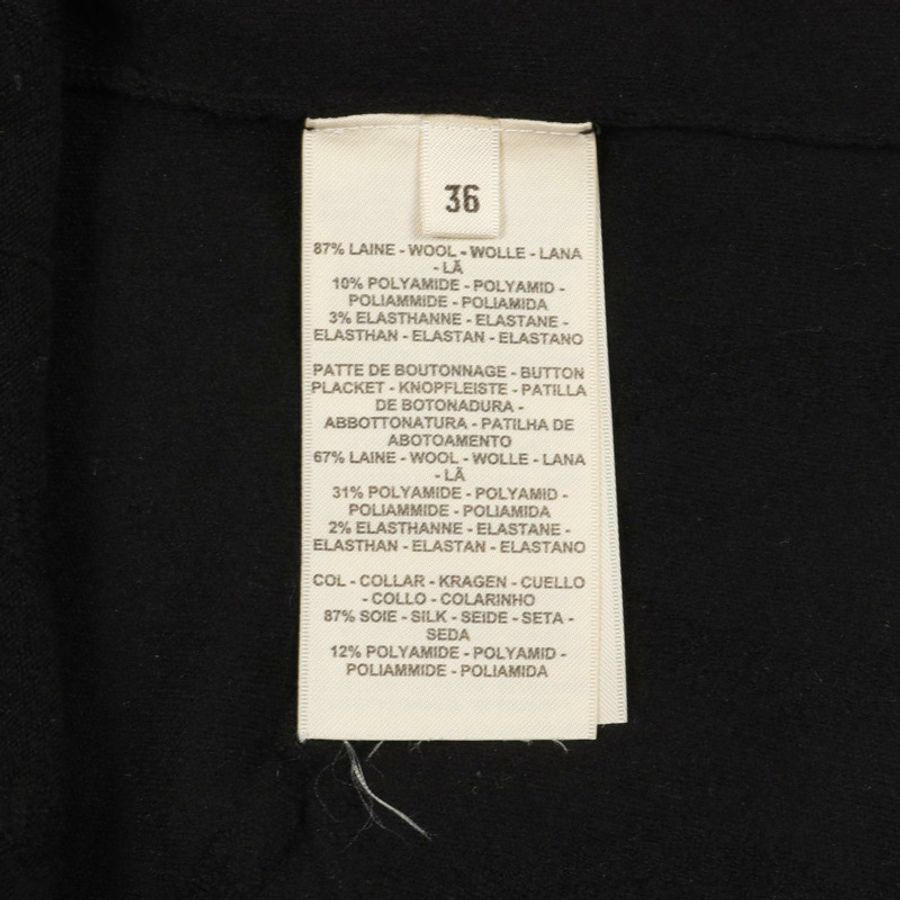 愛馬仕 Parfroy Remix 針織衫,半袖羊毛衫,黑色,二手女款,36碼-3
