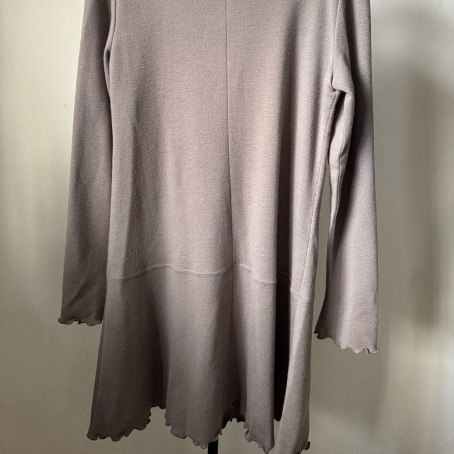 Chloe 羊毛連身裙 42 約M-L 花邊喇叭袖 A字裙-12