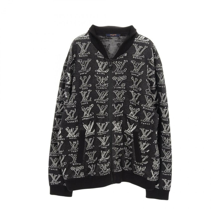 路易威登 LV 卡通提花拉鍊外套 其他外套 RM211M ZMH HKY21W 棉質黑色 二手 男款-0