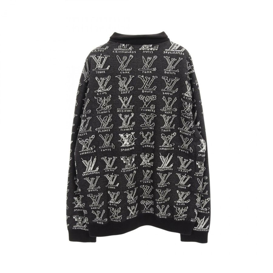 路易威登 LV 卡通提花拉鍊外套 其他外套 RM211M ZMH HKY21W 棉質黑色 二手 男款-1
