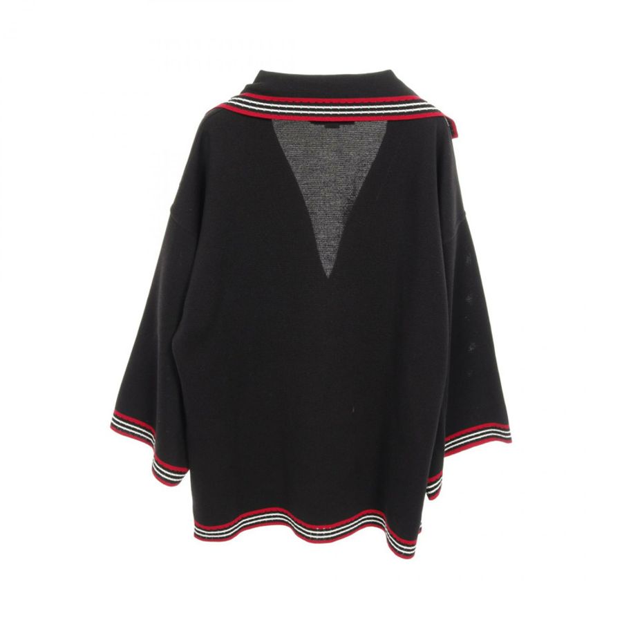 GUCCI 針織衫 其他外套 579848 絲棉 黑色 紅色 白色 二手 女款-1