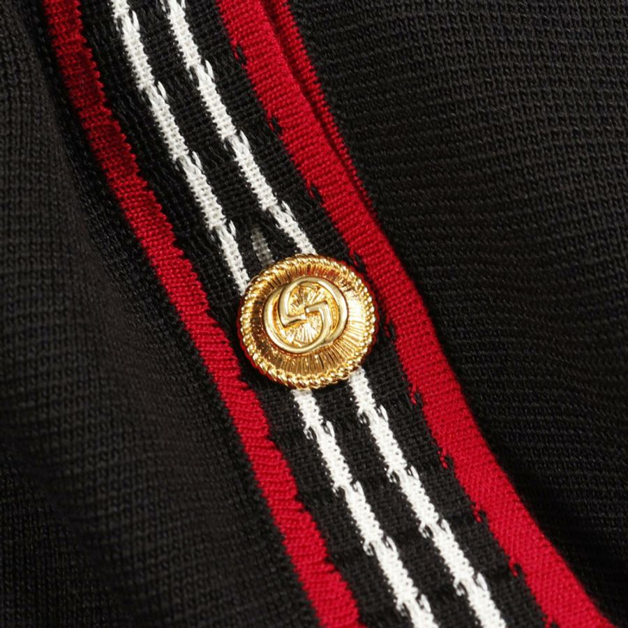 GUCCI 針織衫 其他外套 579848 絲棉 黑色 紅色 白色 二手 女款-6