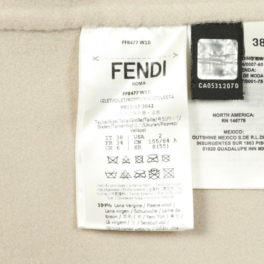 FENDI 最佳羊毛狐狸毛藍米色二手女裝-4