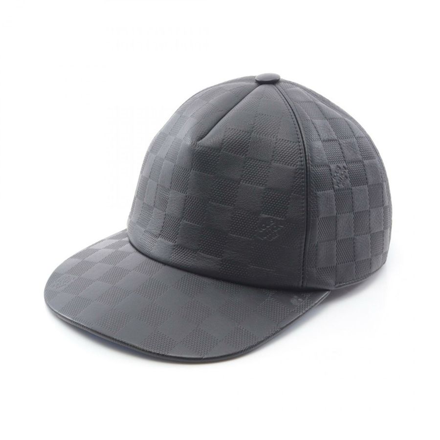 路易威登 Damier Infini Onyx 報童帽 M76562 黑色皮革二手女款-0