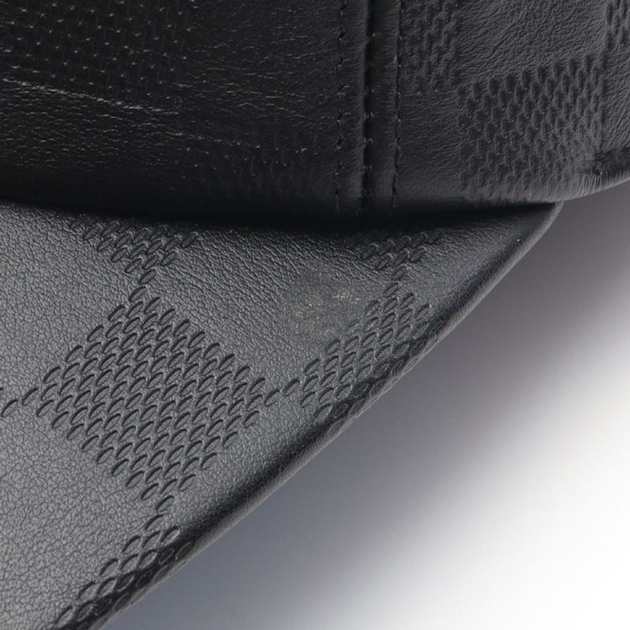 路易威登 Damier Infini Onyx 報童帽 M76562 黑色皮革二手女款-8