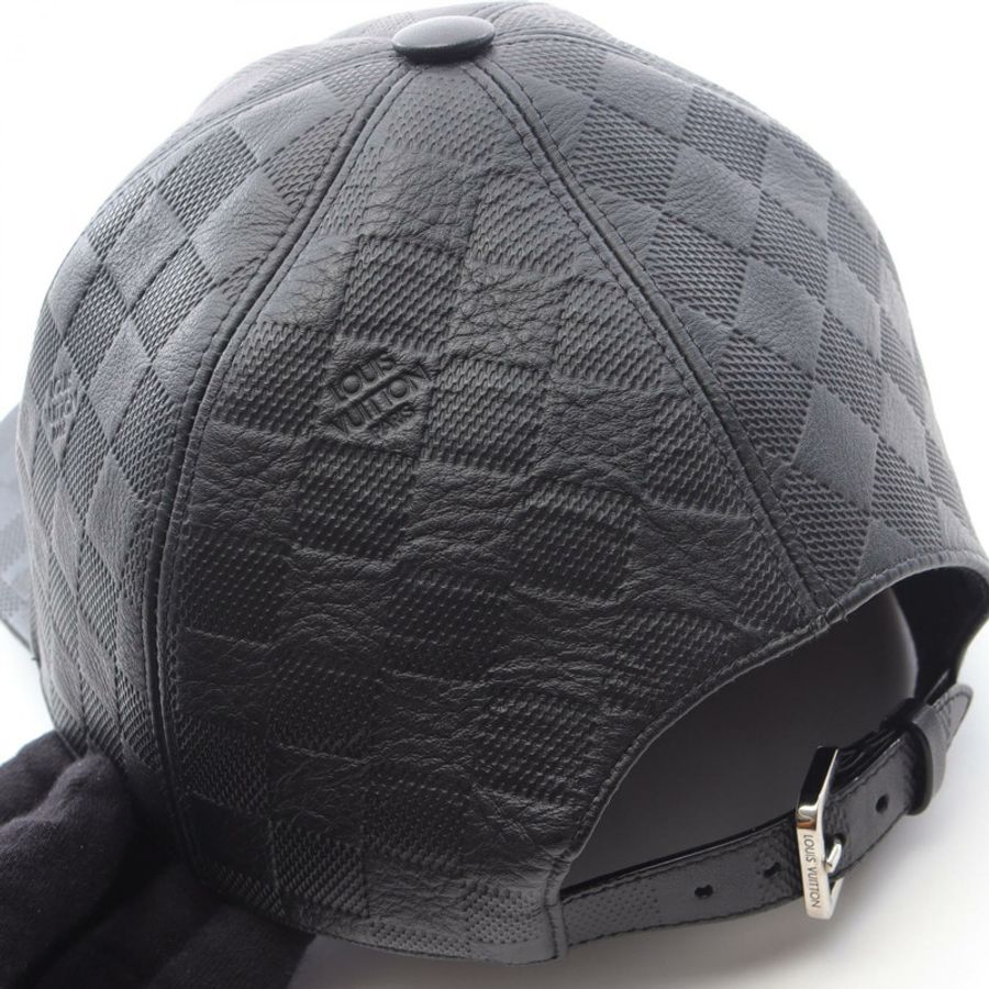 路易威登 Damier Infini Onyx 報童帽 M76562 黑色皮革二手女款-9