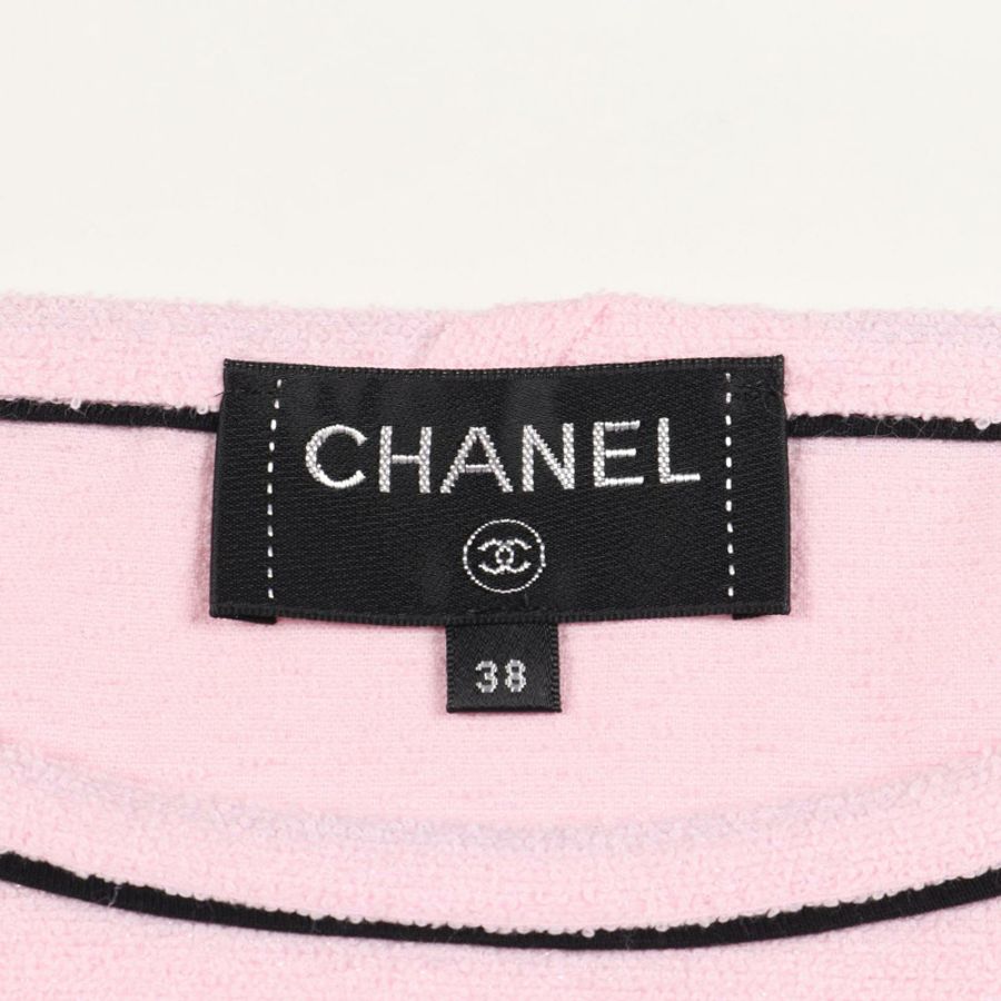 香奈兒 (CHANEL) LA PAUSA 早春度假系列 T 卹上衣 P60455V38022 純棉 粉紅色 二手 #38-2