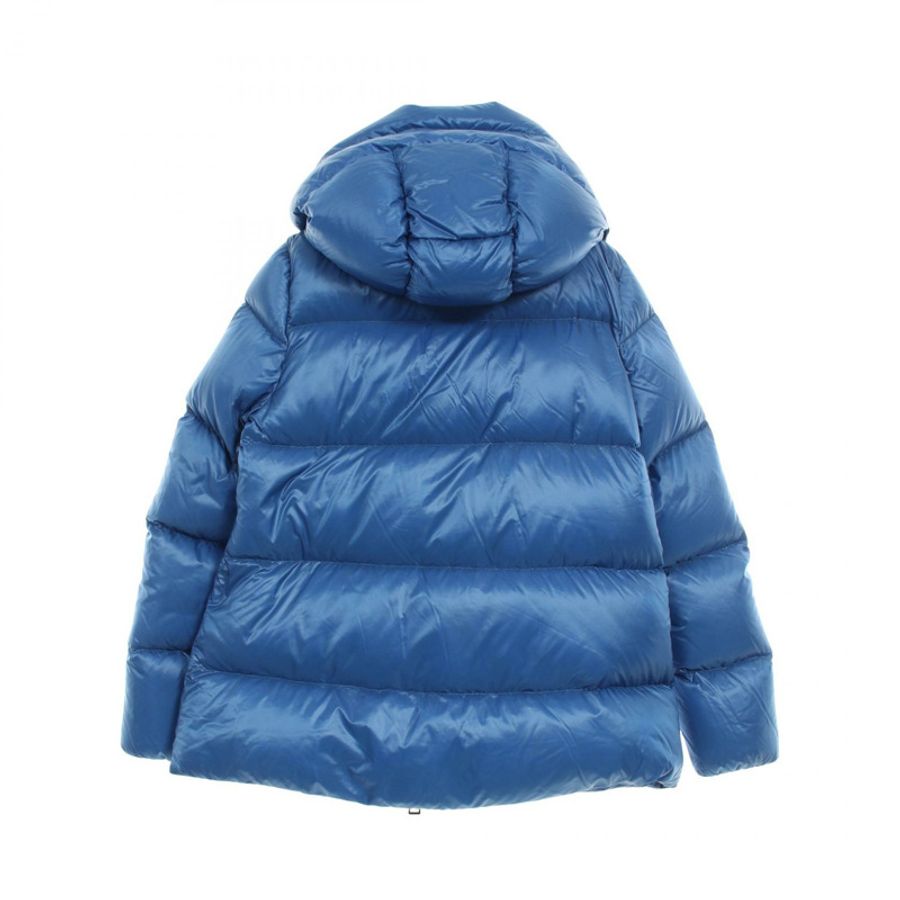 MONCLER SERIN 羽絨服,附帽拉鍊,尼龍材質,藍色,0號,二手女款-1