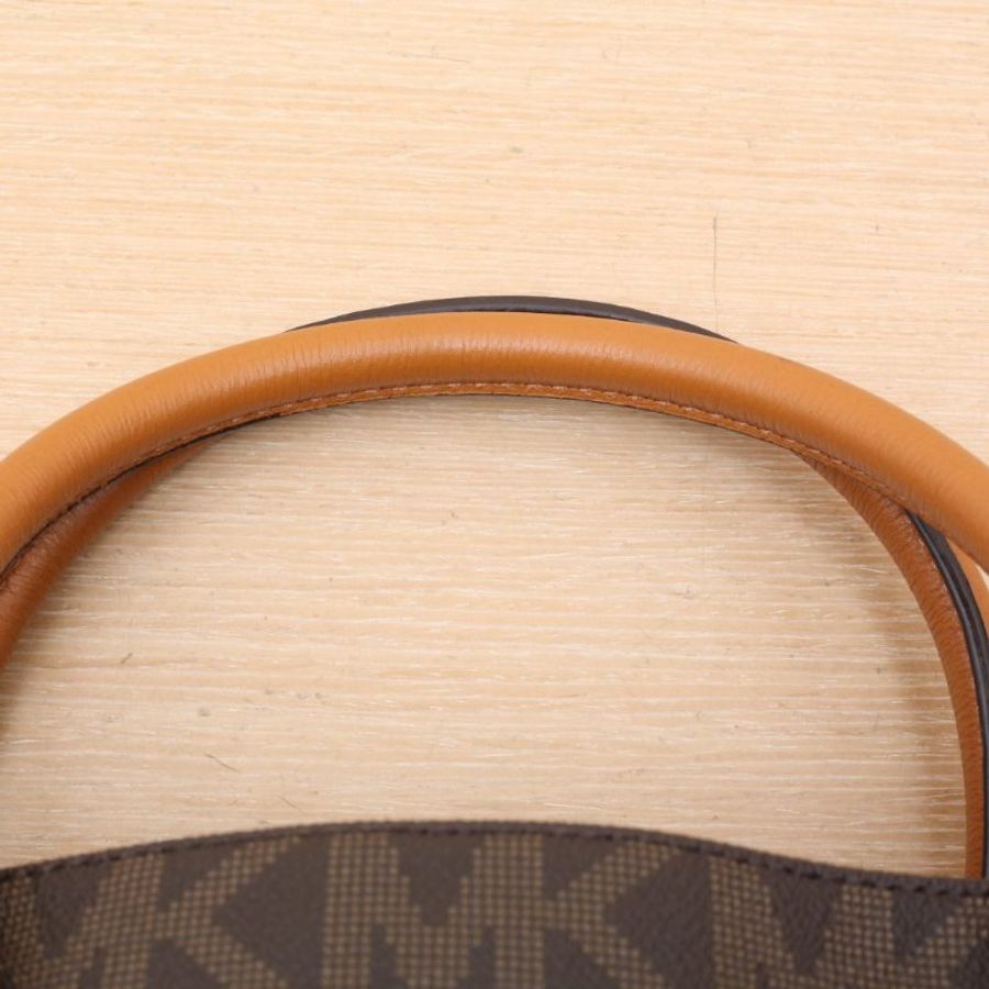MICHAEL KORS 老花PVC手提風琴包斜挎包肩背包-2