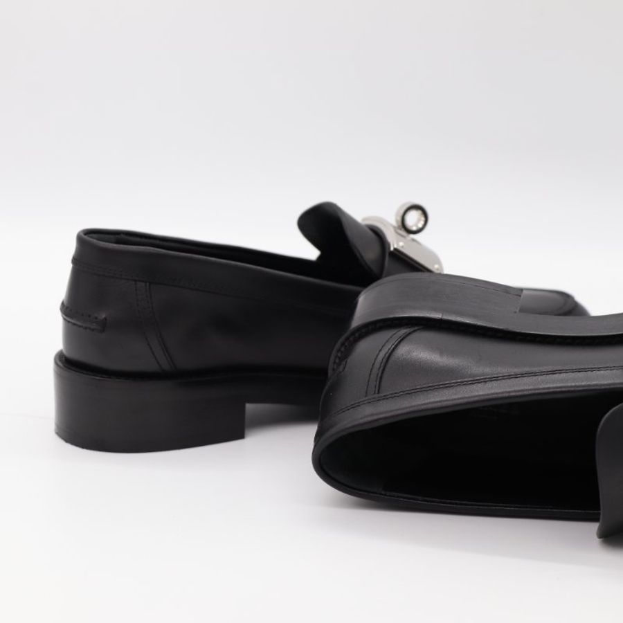 Hermès 愛馬仕 Mocassins Hot Loafers 凱莉扣 黑色 小牛皮 樂福鞋 皮鞋-7