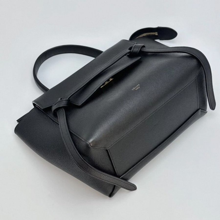 CELINE 黑金Belt鯰魚包 24*20*13 9新 配件塵袋-5