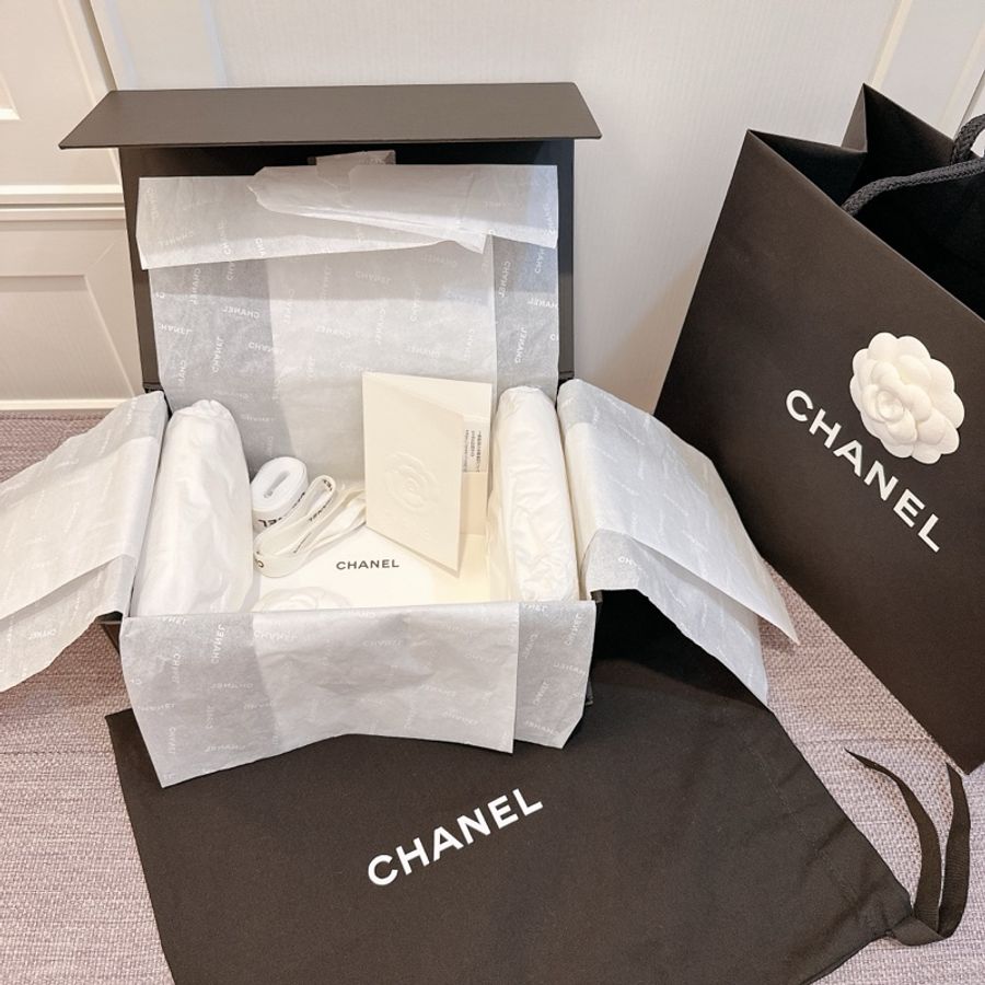 近全新｜勿議價🇫🇷全配、晶片。Chanel方胖金球奶茶色 小羊皮 17公分-12