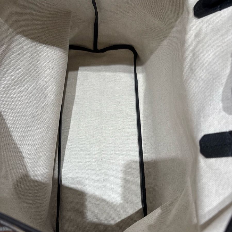 【現貨|法式人氣款】Goyard Saint Louis PM|黑色經典帆布 × 真皮提把|超能裝子母購物包|全新品-8