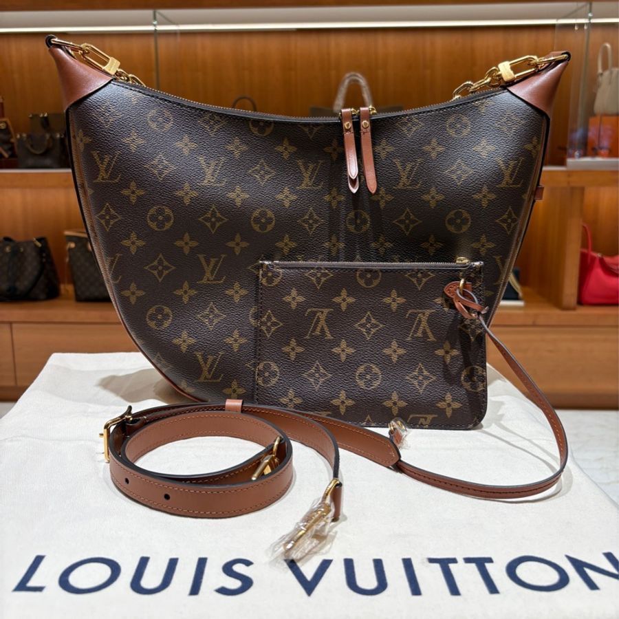 【穿搭必備 x 收藏潛力】Louis Vuitton Loop Hobo 半月鏈帶斜背包|附老花收納小包|大容量輕盈設計|稀有珍藏款-5