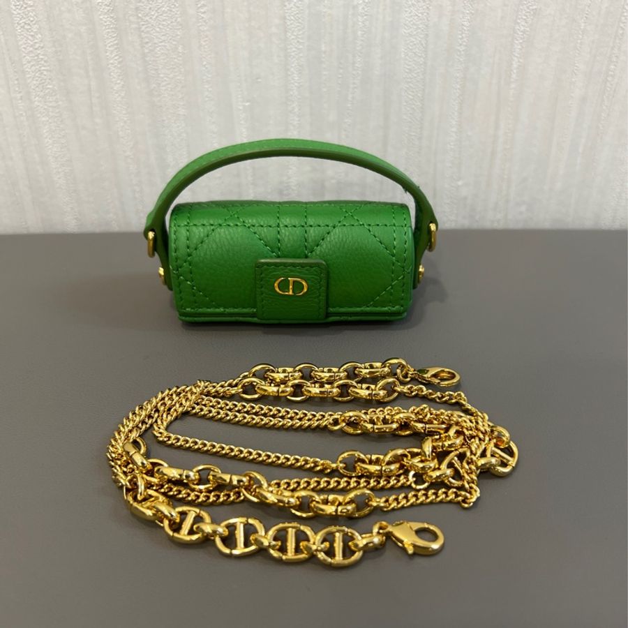 DIOR 翡翠綠鏈條口紅包 唇膏-0