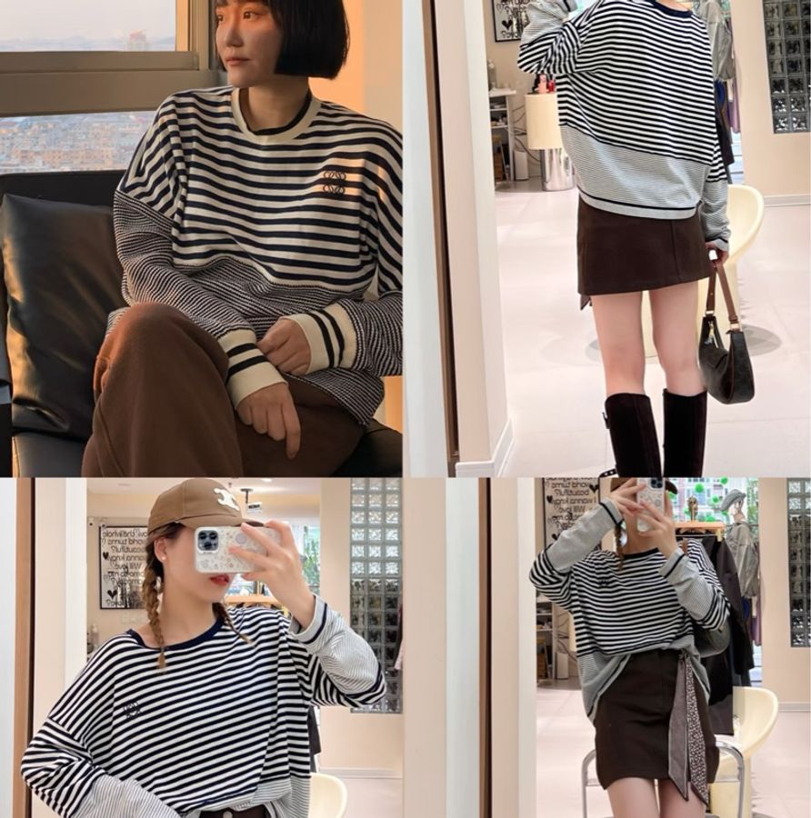 Loewe 藍色條紋上衣-2