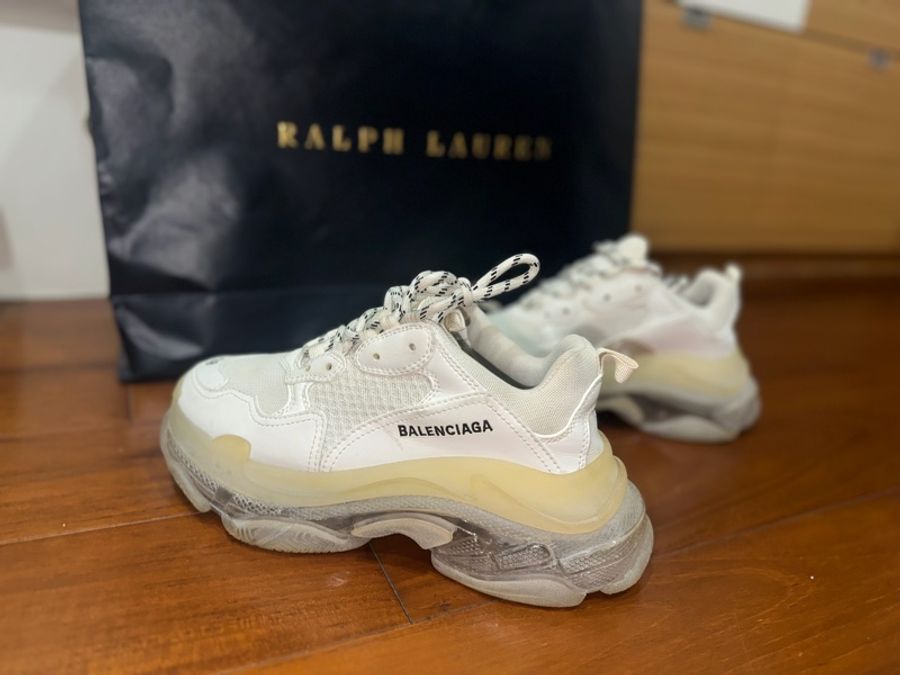 Balenciaga 老爹鞋 38號 全白 正品 二手 微風專櫃購入|附購證品-2