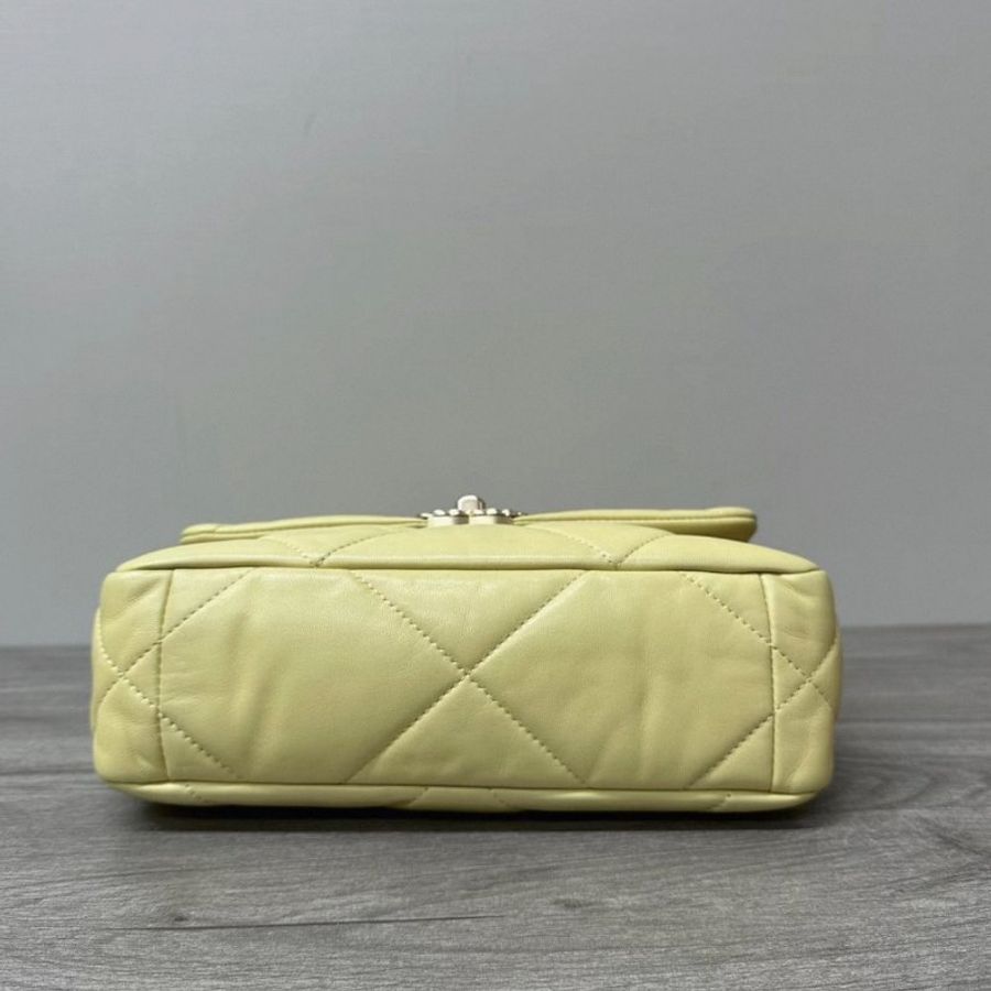 CHANEL 19bag小雞黃金扣小號手提肩背斜背包25*16*7 9新 配件塵袋-5