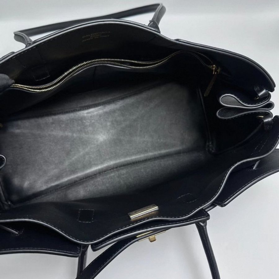 BALENCIAGA Bel Air中號黑金手提肩背包36*16*27 9新 配件塵袋-2