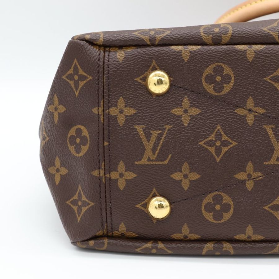 Louis Vuitton 路易威登 Pallas MM 帆布 牛皮 肩背 托特包-7