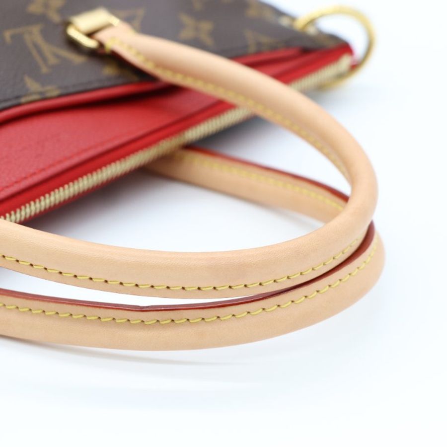 Louis Vuitton 路易威登 Pallas MM 帆布 牛皮 肩背 托特包-11