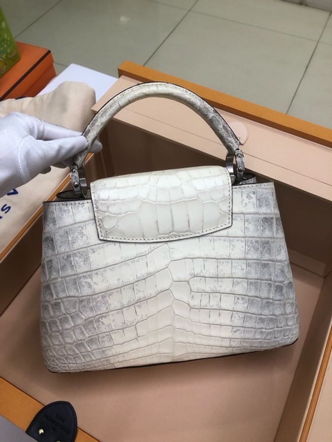 LV 路易威登Capucines 喜馬拉雅原色鰐魚皮小號手提 單肩包-6