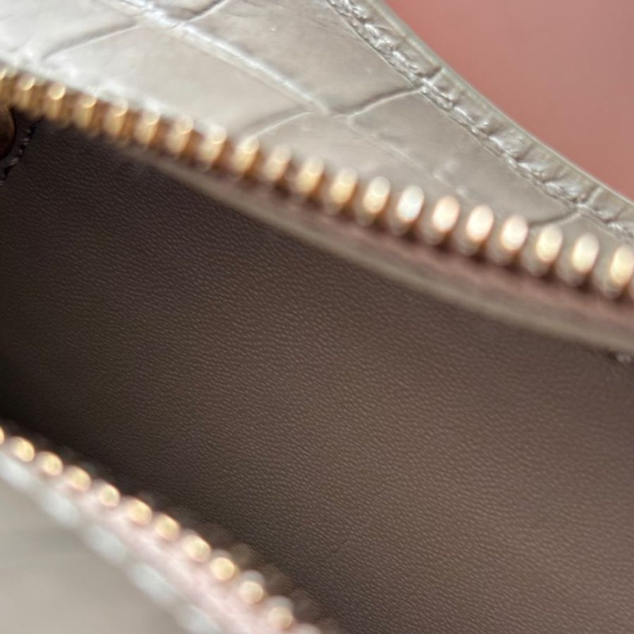 ::BALENCIAGA:: 巴黎世家 牛皮鱷魚壓紋 奶茶色迷你機車包 nano neo city 斜背/側背/手提-32