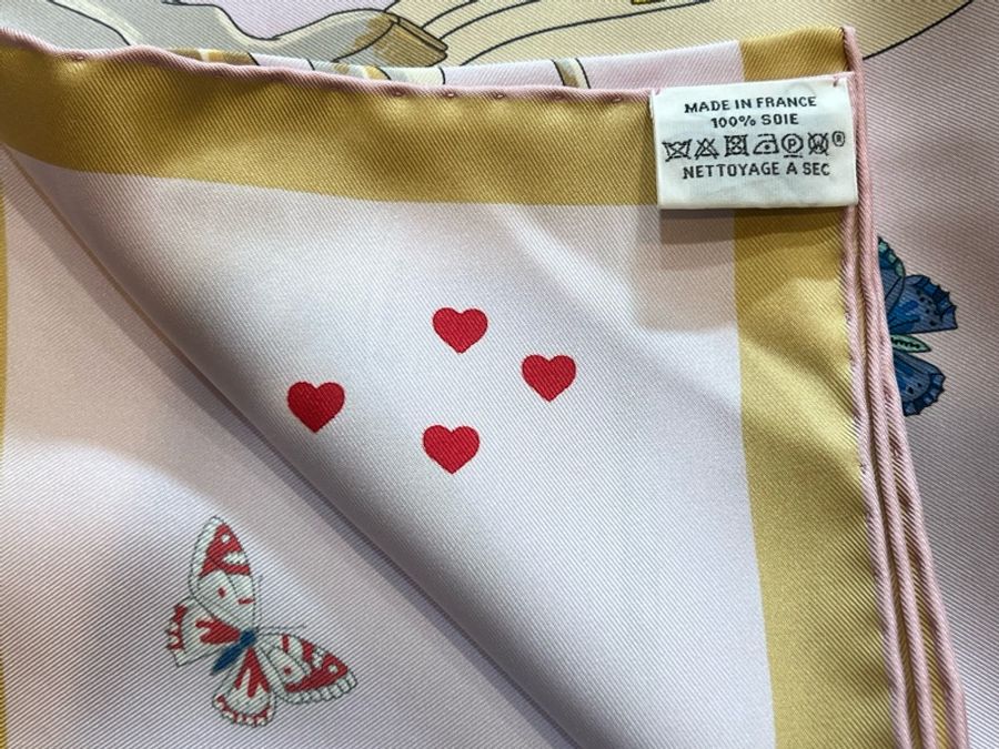 Hermes 愛馬仕story粉紫色 絲巾 圍巾(全新收藏品)-3
