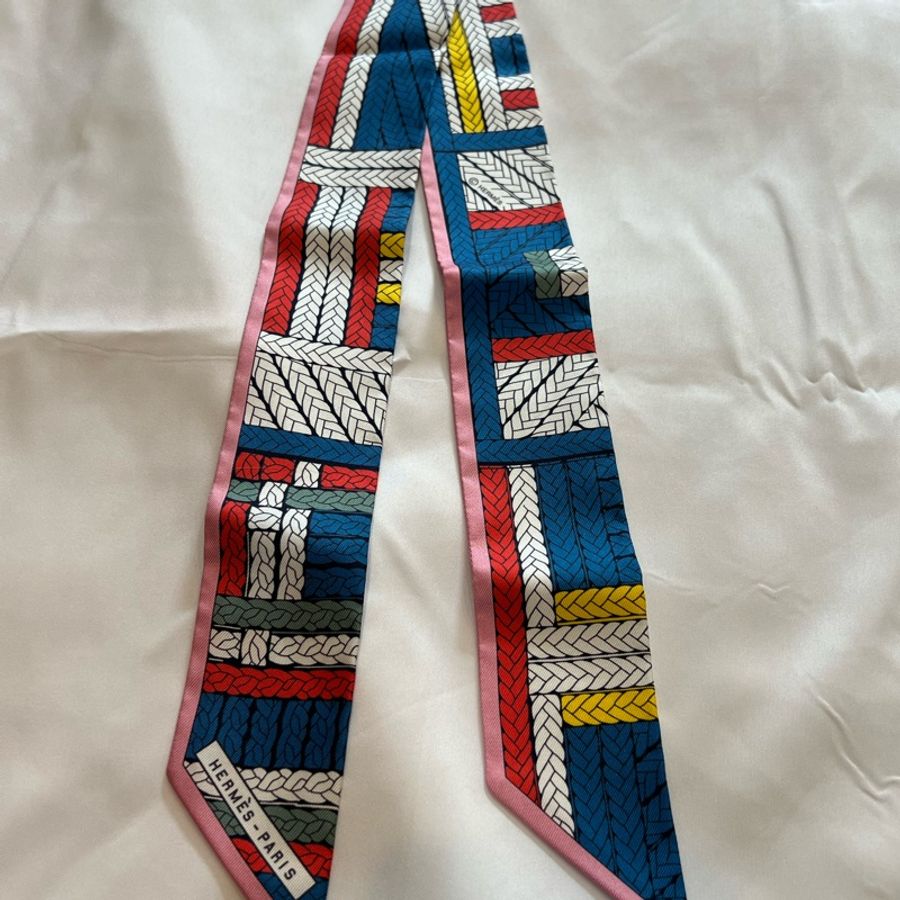 Hermes 愛馬仕 Twilly 絲巾（全新收藏品）-4