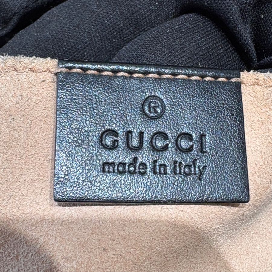 【近全新收藏級】Gucci GG Marmont Jumbi 金鍊肩背包|黑色小牛皮絎縫設計|雙背法實用百搭|高保值經典款-3