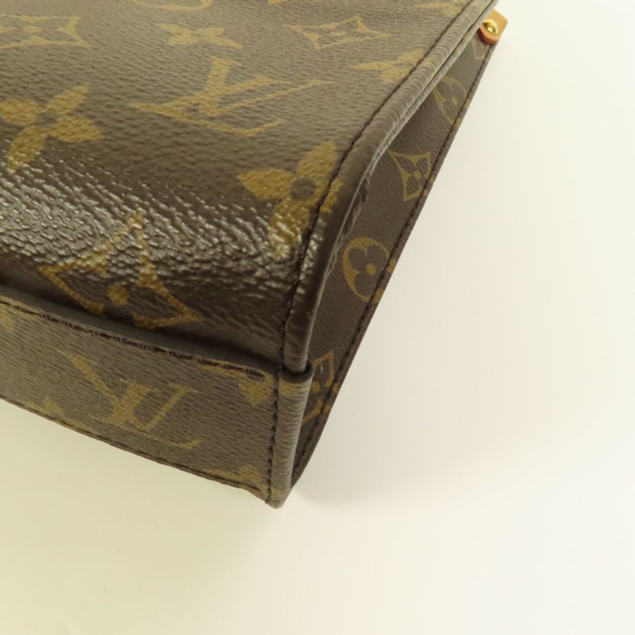 LOUIS VUITTON Monogram Sac Plat BB金扣手挽肩背兩用袋-11