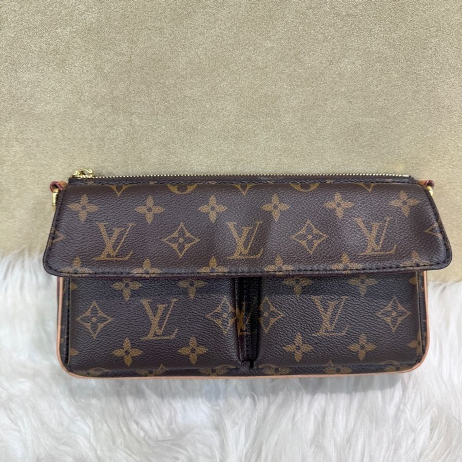 LV Vivacite 老花肩斜背包 晶片款-1