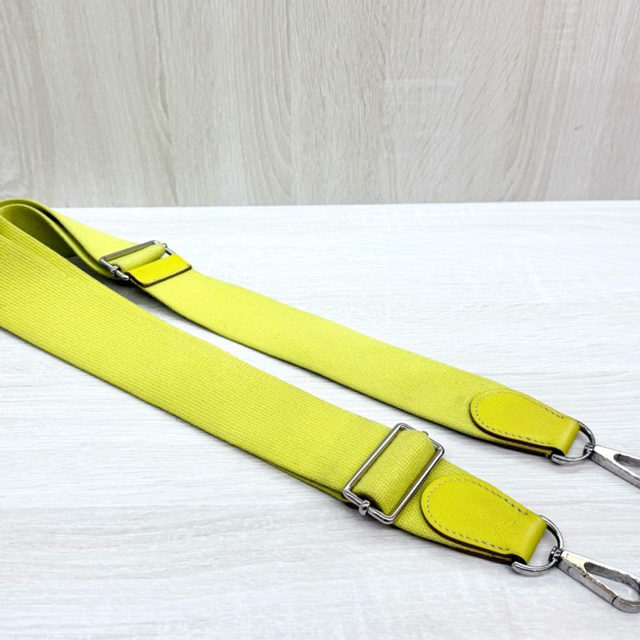 HERMES包包9R萊姆黃EPSOM皮銀釦Evelyne29cm-12