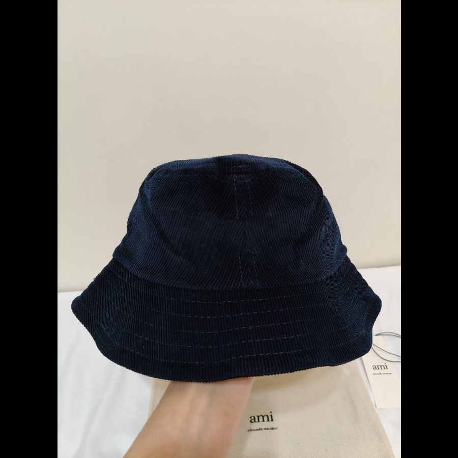 全新 Ami paris 藍色燈芯絨漁夫帽-2