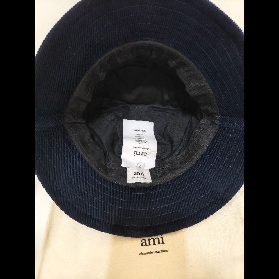 全新 Ami paris 藍色燈芯絨漁夫帽-3