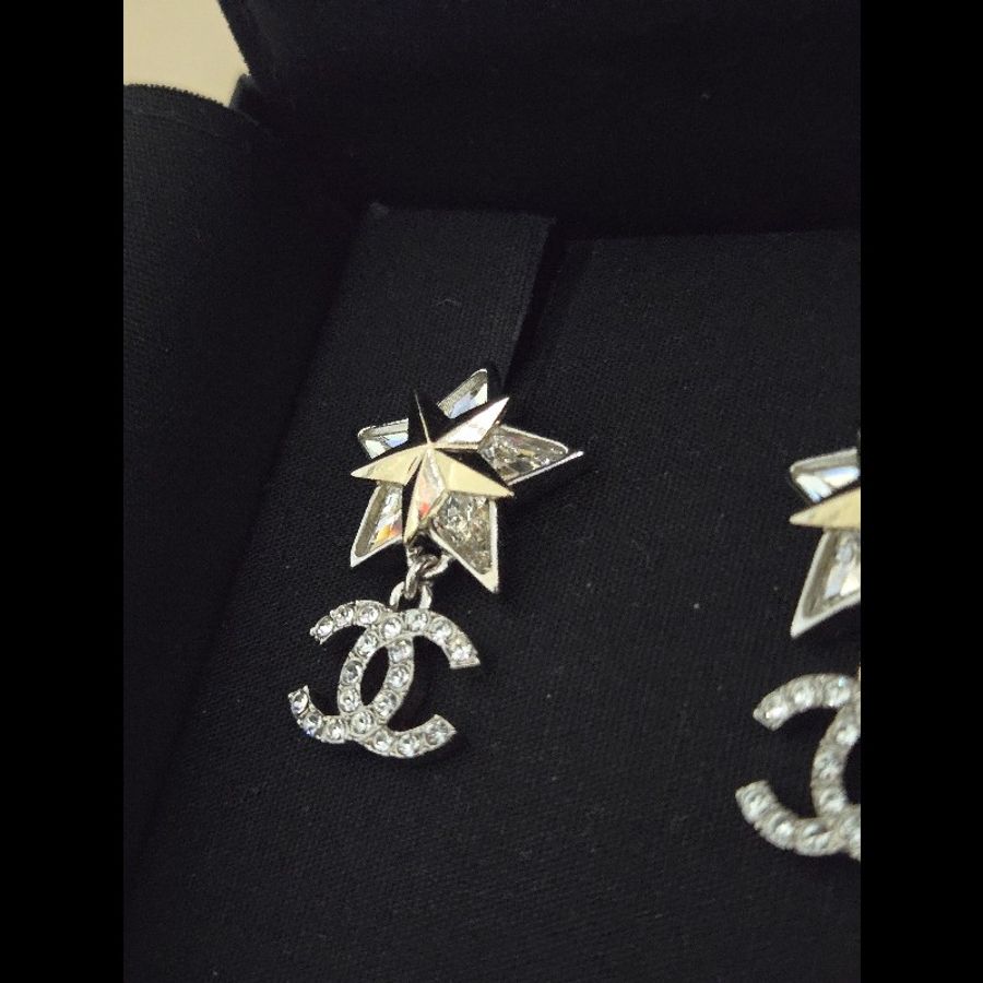 (全新閒置品)Chanel星星雙C.Logo耳環-1