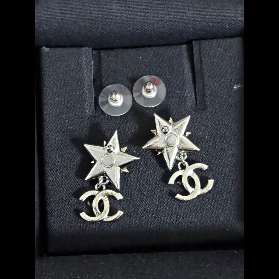 (全新閒置品)Chanel星星雙C.Logo耳環-6