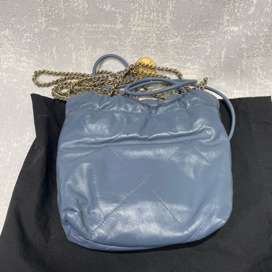 Chanel mini 22bag 霧霾藍-1