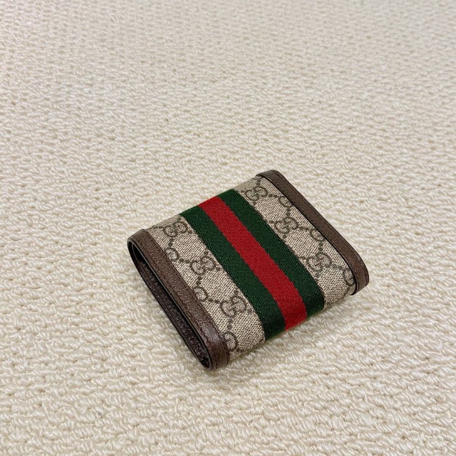 GUCCI - 老花綠紅綠OPHIDIA短夾-1