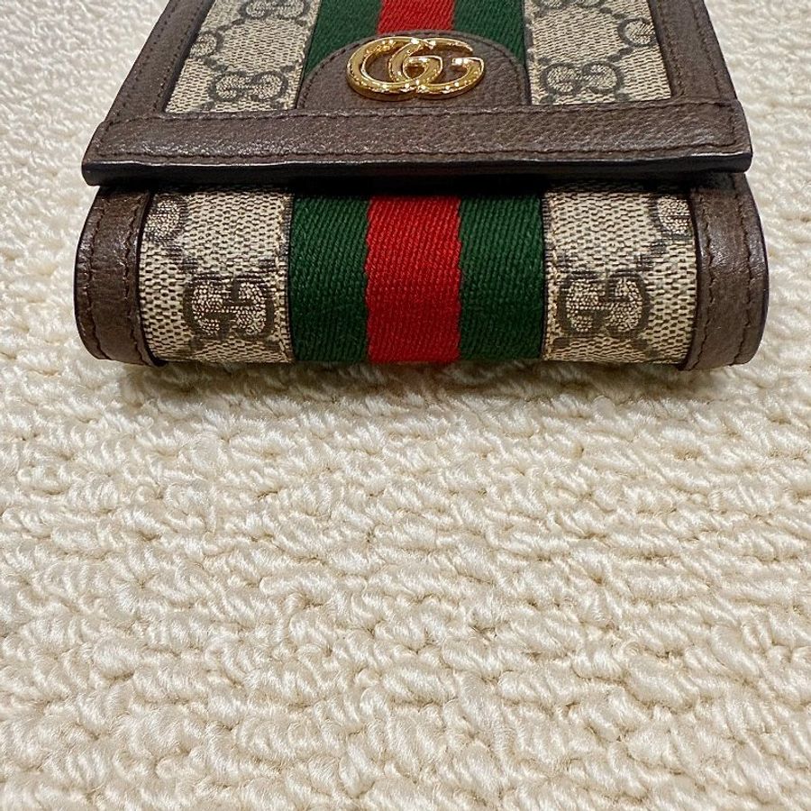 GUCCI - 老花綠紅綠OPHIDIA短夾-7