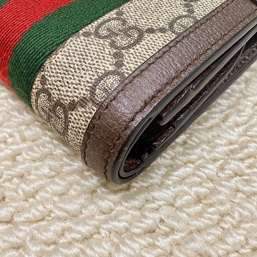 GUCCI - 老花綠紅綠OPHIDIA短夾-9