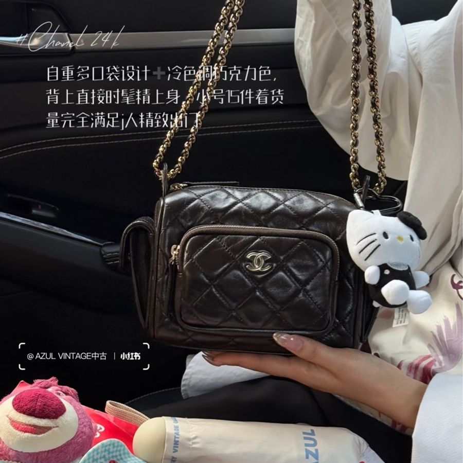 全配有購證❤️香奈兒 #黑金 #新款 #相機包 #炸藥包-1