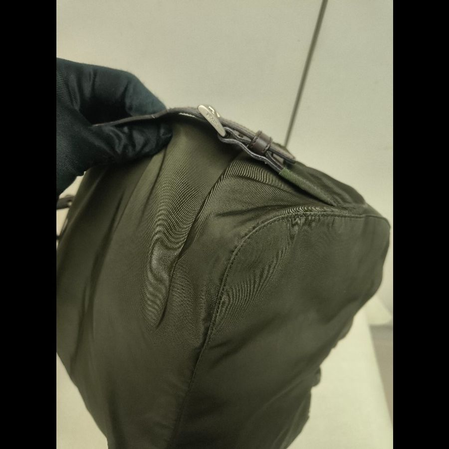 【8成新】㊣✨PRADA✨普拉達 綠色 帆布 皮革 口袋 中型 後背包 /二手包/二手精品🌳二手樹屋🌳-6
