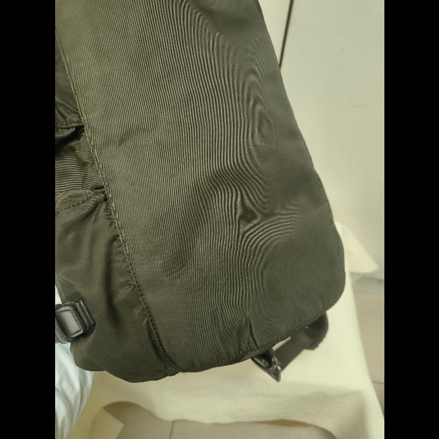 【8成新】㊣✨PRADA✨普拉達 綠色 帆布 皮革 口袋 中型 後背包 /二手包/二手精品🌳二手樹屋🌳-11