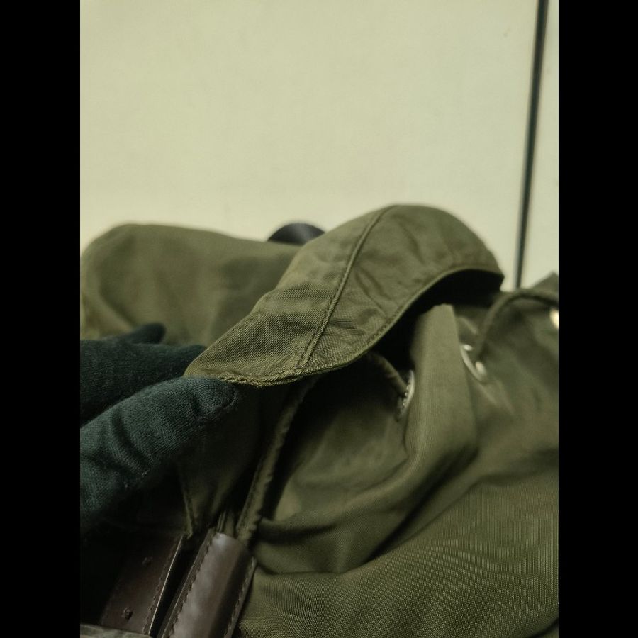 【8成新】㊣✨PRADA✨普拉達 綠色 帆布 皮革 口袋 中型 後背包 /二手包/二手精品🌳二手樹屋🌳-15